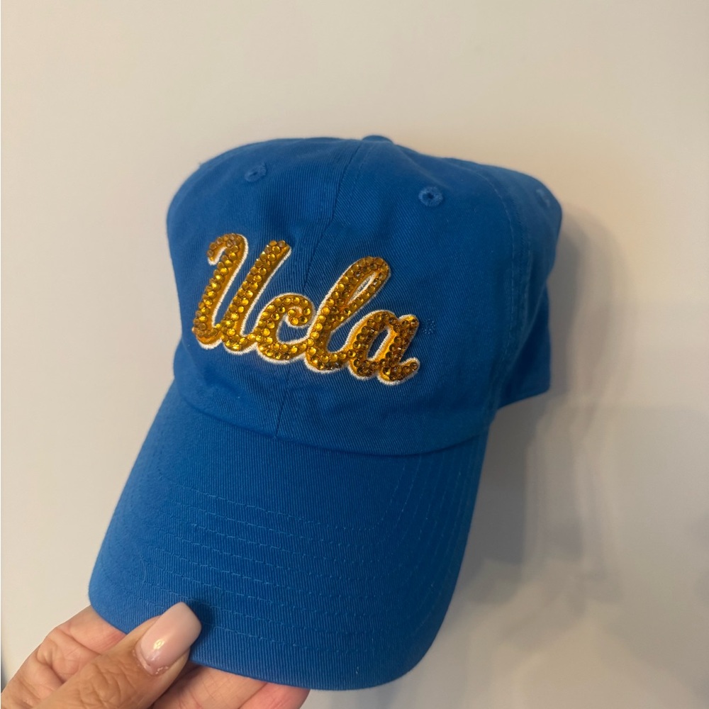 Blue UCLA Adjustable Cap with Gold Rhinestones